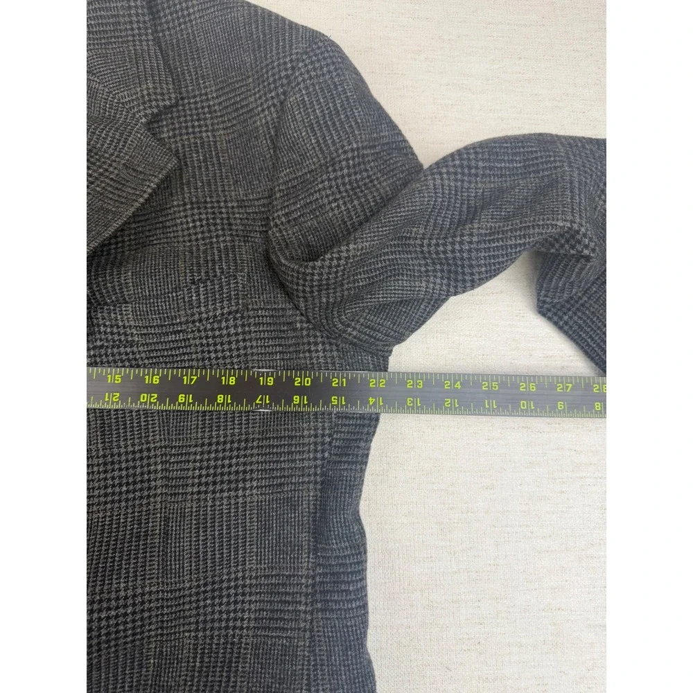 Brooks Brothers Grey Glen Plaid 100% Camel‎ Hair Sport Coat Blazer Mens 42R USA